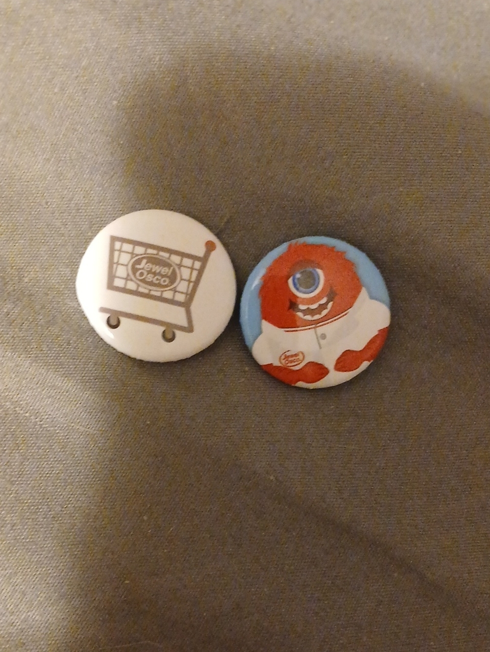 White and Light Blue Promotional Pin Set